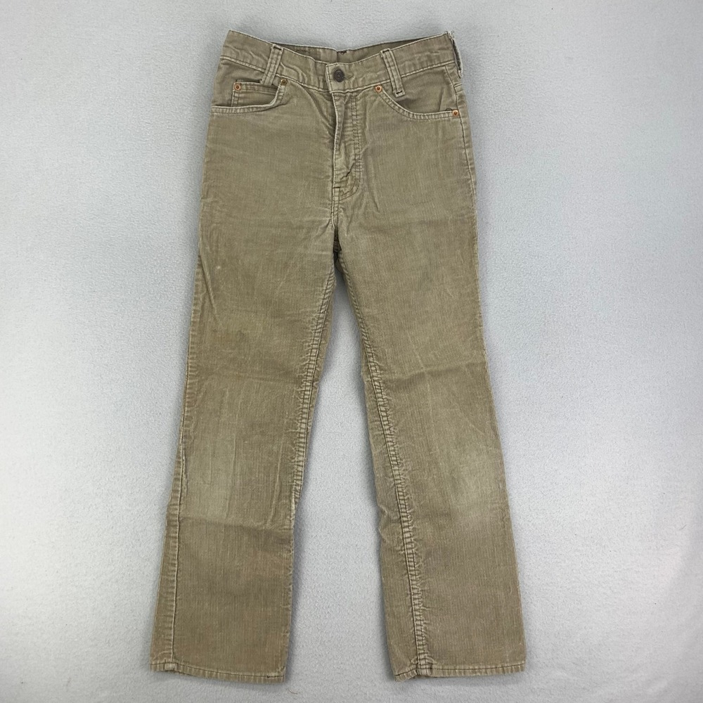 Vintage Levi's Jeans Boys 12 Khaki Corduroy Bootcut Made in USA 90s 80s